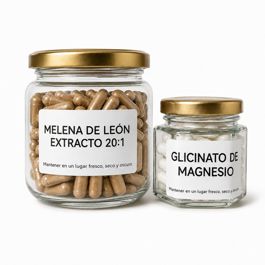 Melena de León 120 cáps + Glicinato de Magnesio 15 cáps de cortesía