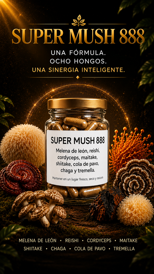 Super Mush 8 Hongos en una sóla cápsula + Cacao