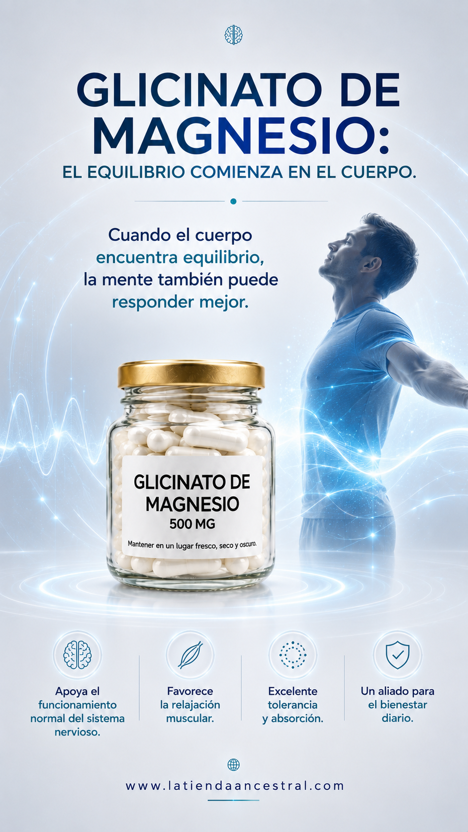 Dúo Neurobalance – L-Teanina y Glicinato de Magnesio. 60 Cápsulas c/u