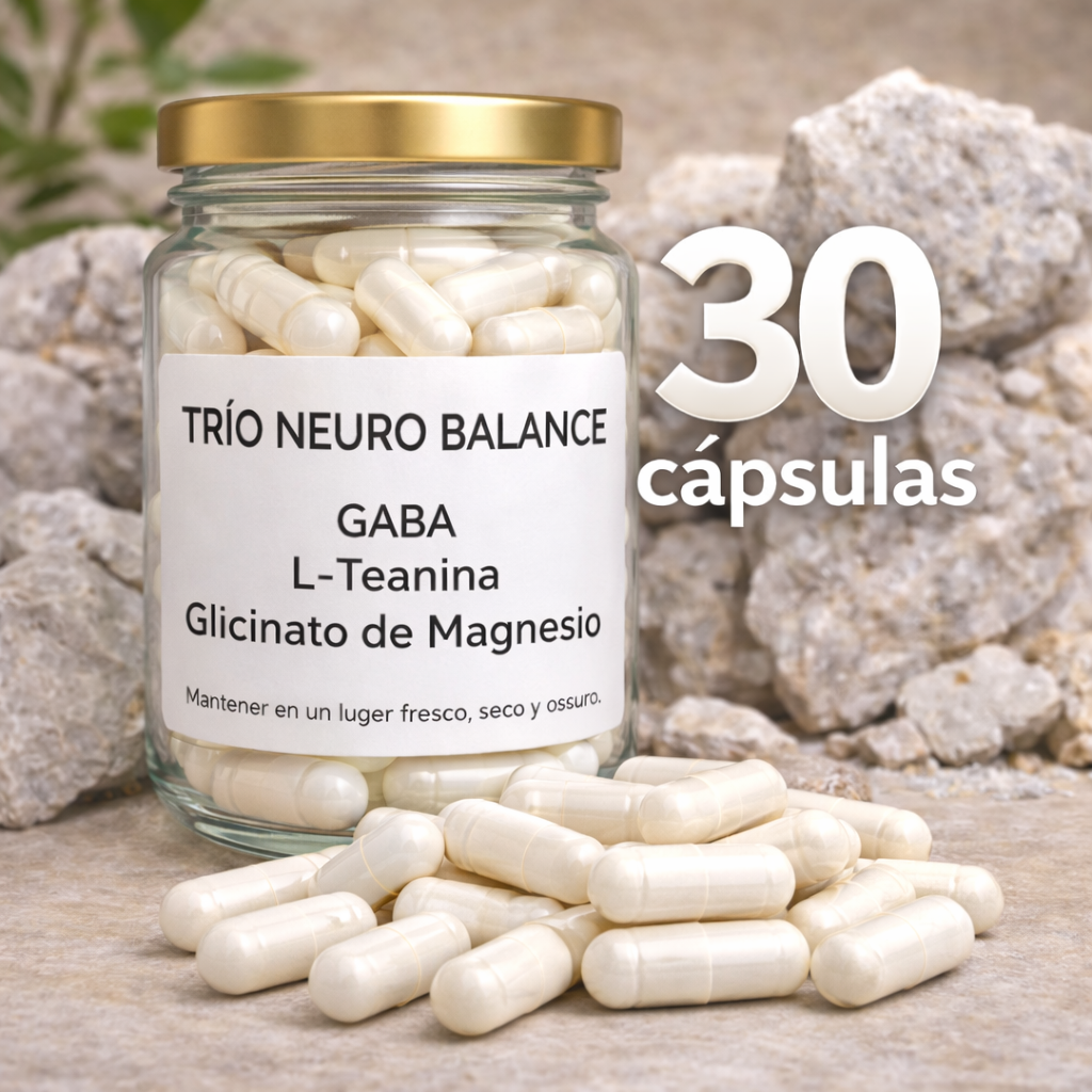 Trío NeuroBalance - GABA, L-Teanina y Glicinato de Magnesio 30 cápsulas