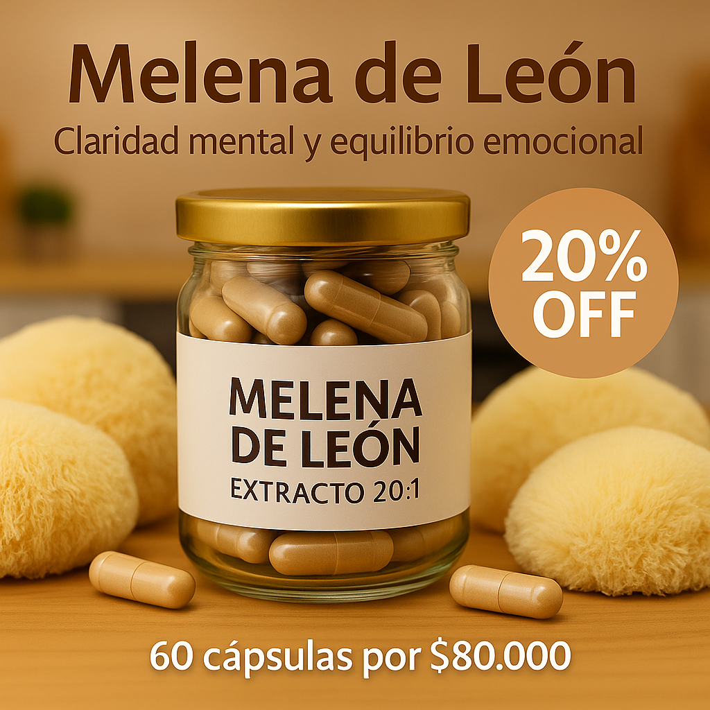 Melena De León extracto 20:1 60 Cápsulas