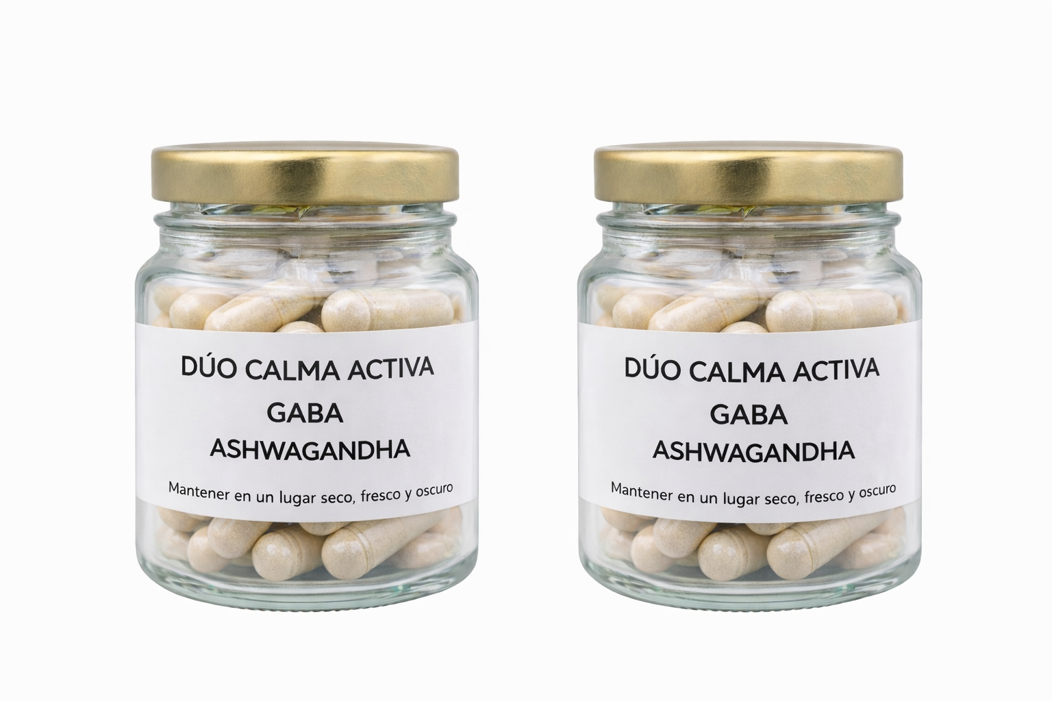 Dúo Calma Activa – GABA + Ashwagandha 500 mg | 120 Cápsulas