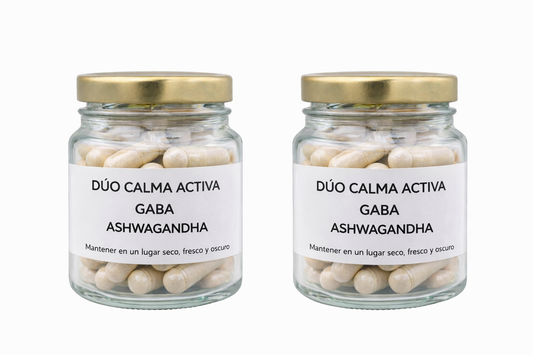 Dúo Calma Activa – GABA + Ashwagandha 500 mg | 120 Cápsulas