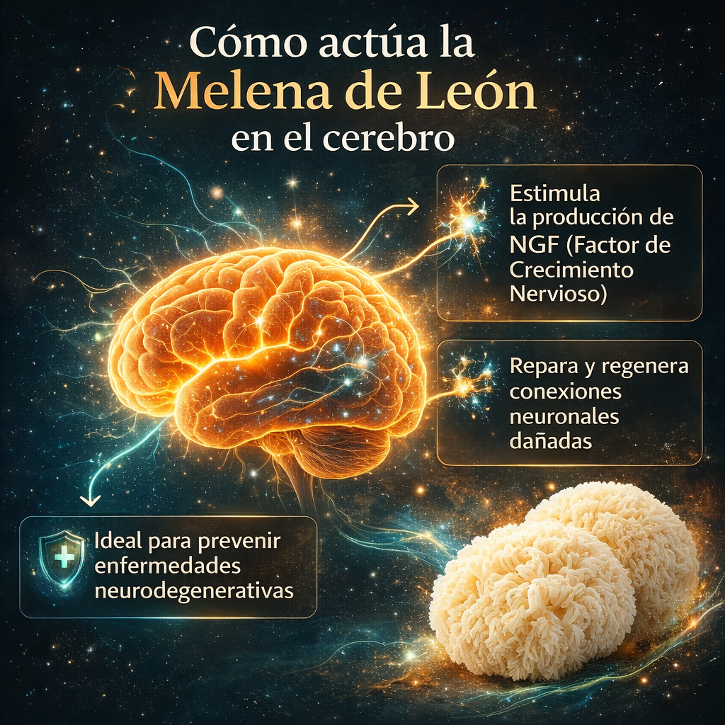 Melena De León extracto 20:1 - 30 Cápsulas