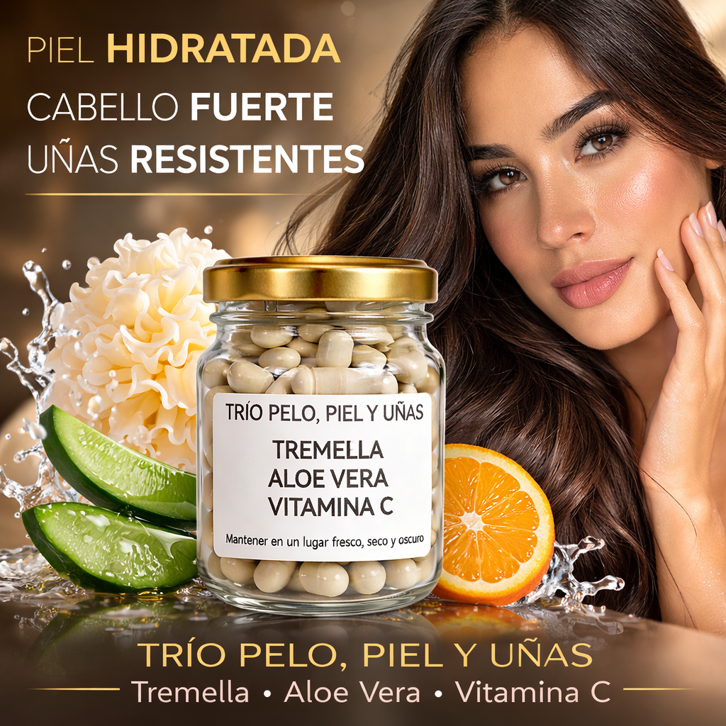 Tremella Aloe Vera y Vitamina C - Pelo, Piel y Uñas - 30 Cápsulas