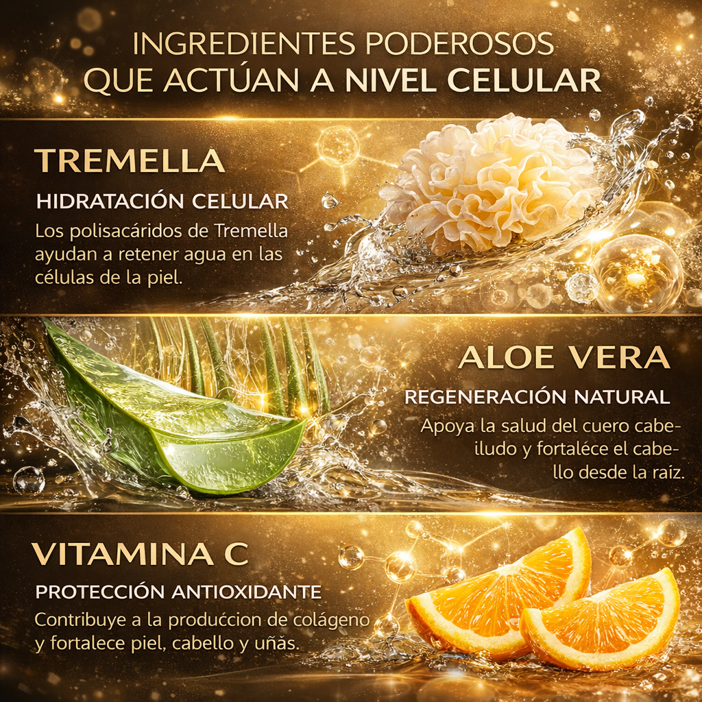 Tremella Aloe Vera y Vitamina C - Pelo, Piel y Uñas - 30 Cápsulas