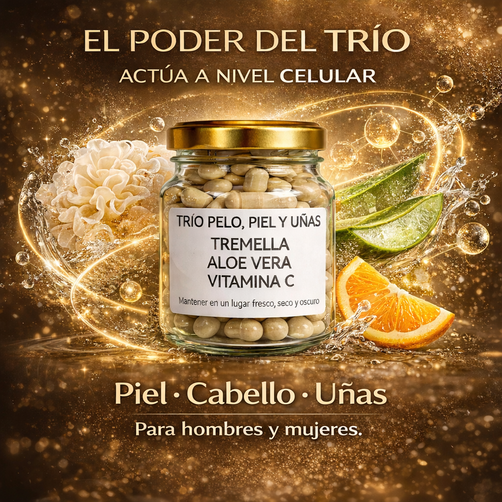 Tremella Aloe Vera y Vitamina C - Pelo, Piel y Uñas - 30 Cápsulas