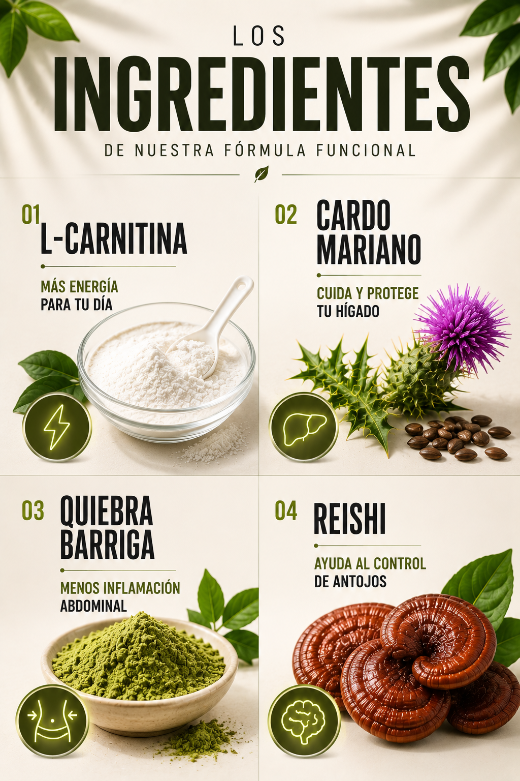 Fórmula Abdomen & Metabolismo 120 Cápsulas + Regalo 50g Leche Dorada con Melena de León