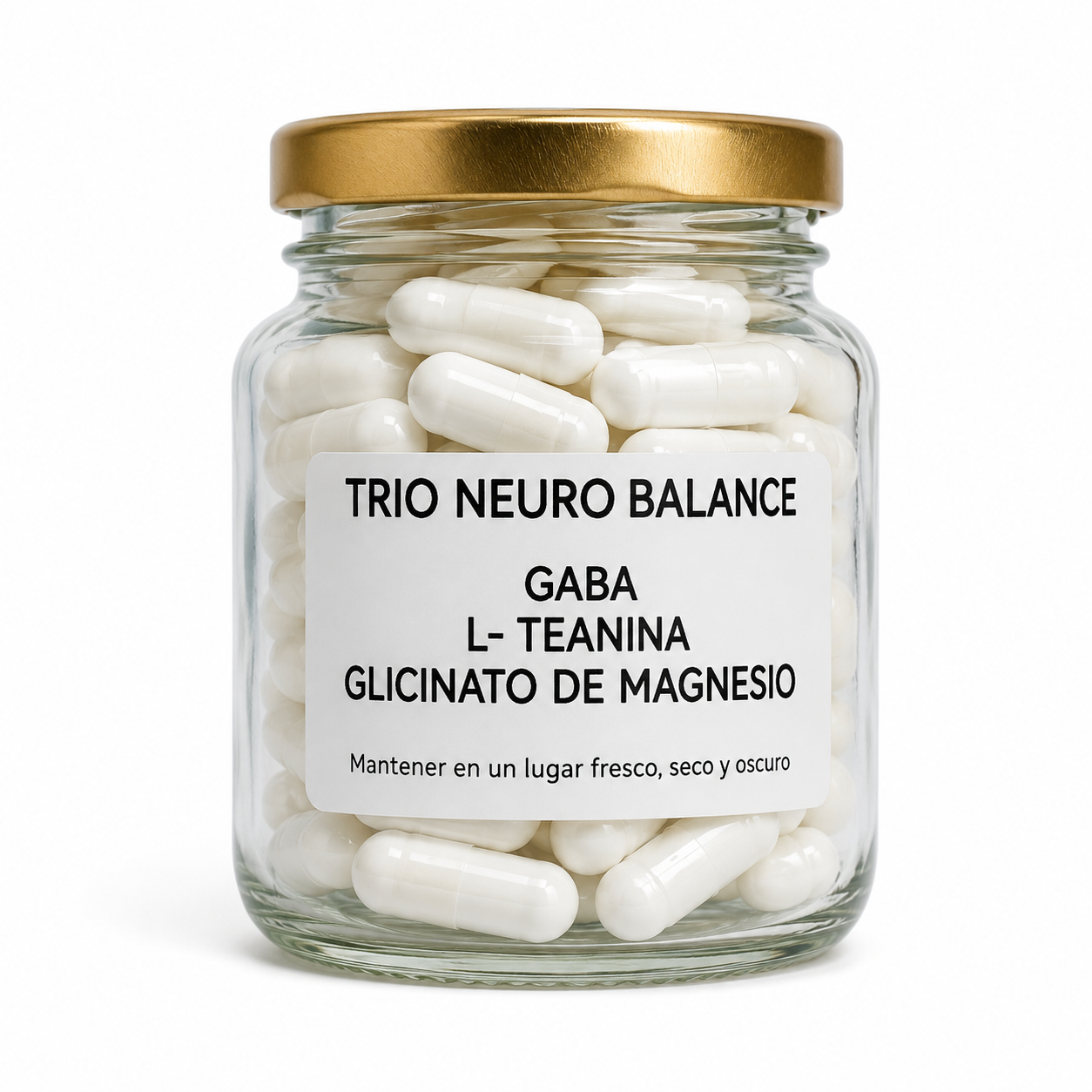 Trío NeuroBalance - GABA, L-Teanina y Glicinato de Magnesio 60 cápsulas