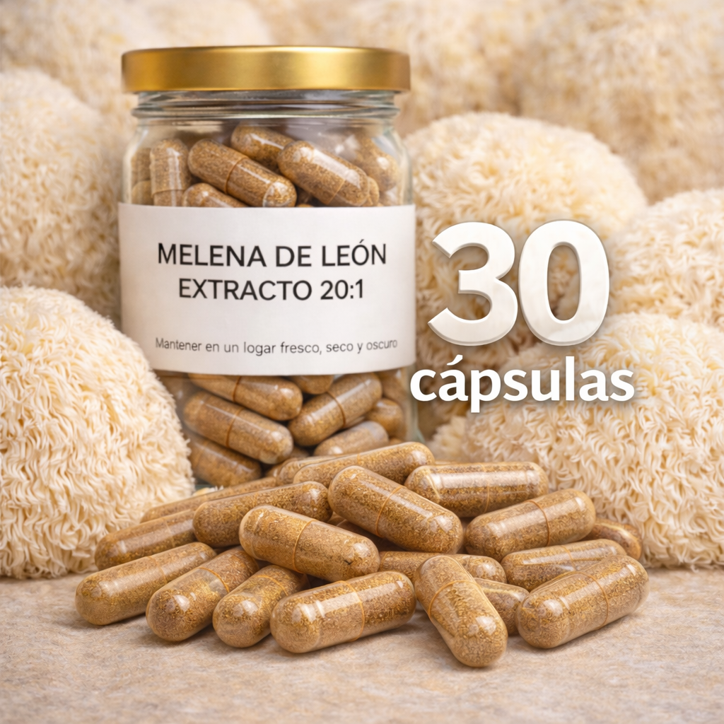 Melena De León extracto 20:1 - 30 Cápsulas