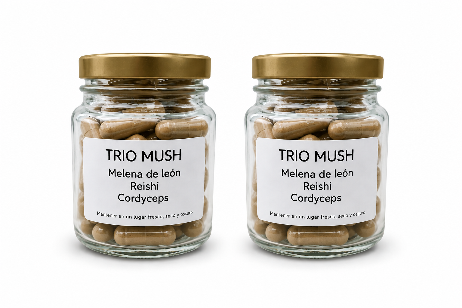 Trio Mush Melena de león, reishi y cordyceps - Extractos puros concentrados