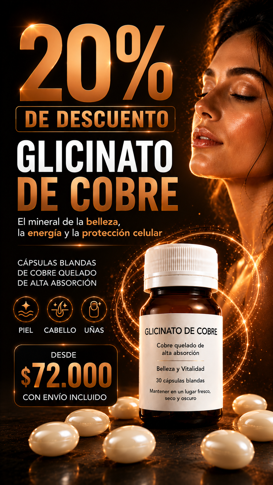 Glicinato de Cobre - El mineral de la belleza
