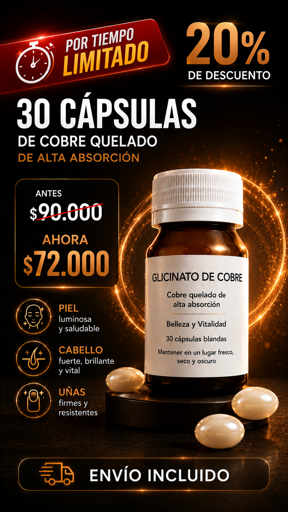 Glicinato de Cobre - El mineral de la belleza