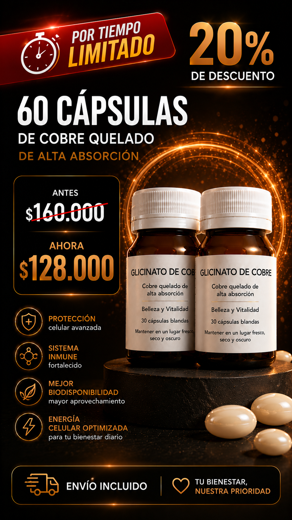Glicinato de Cobre - El mineral de la belleza