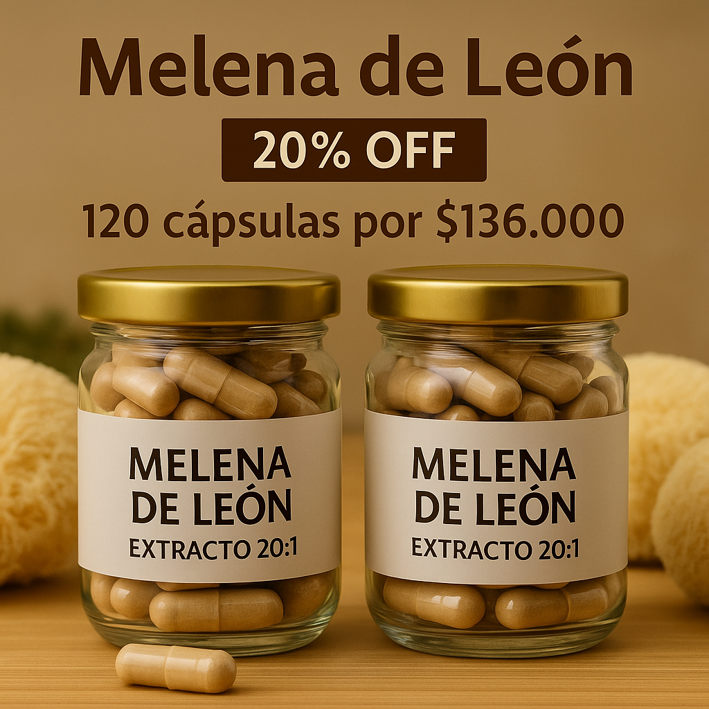 Melena De León extracto 20:1 120 Cápsulas