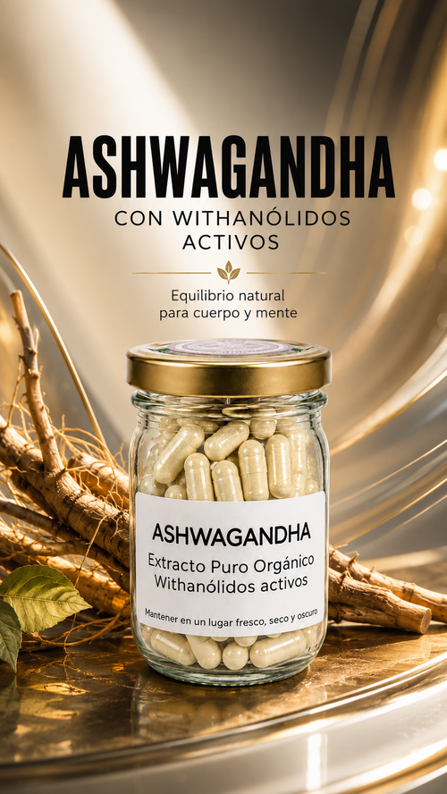 Ashwagandha Cápsulas - Equilibrio Natural- Withanólidos activos
