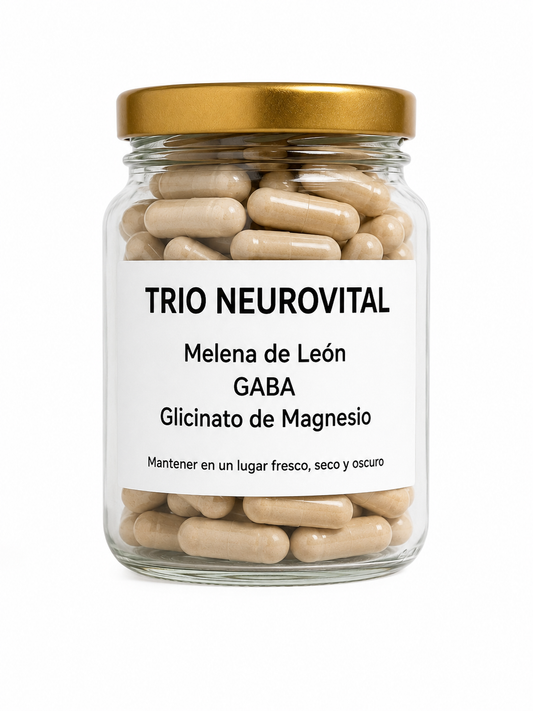 Trío NeuroVital – Melena de León, GABA y Glicinato de Magnesio