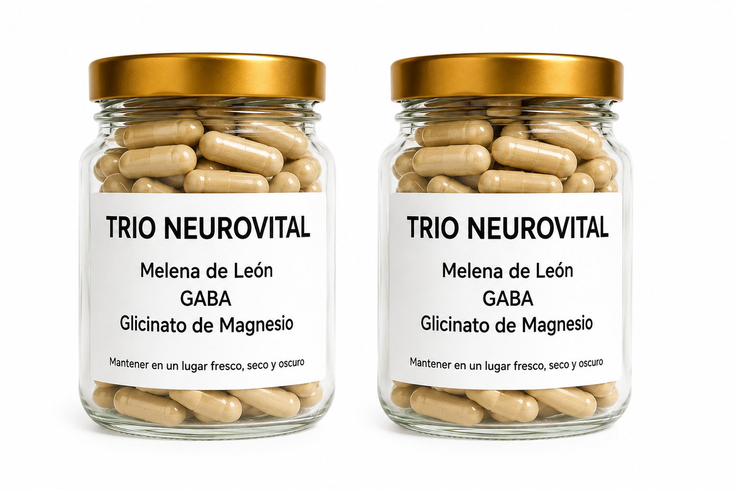 Trío NeuroVital – Melena de León, GABA y Glicinato de Magnesio
