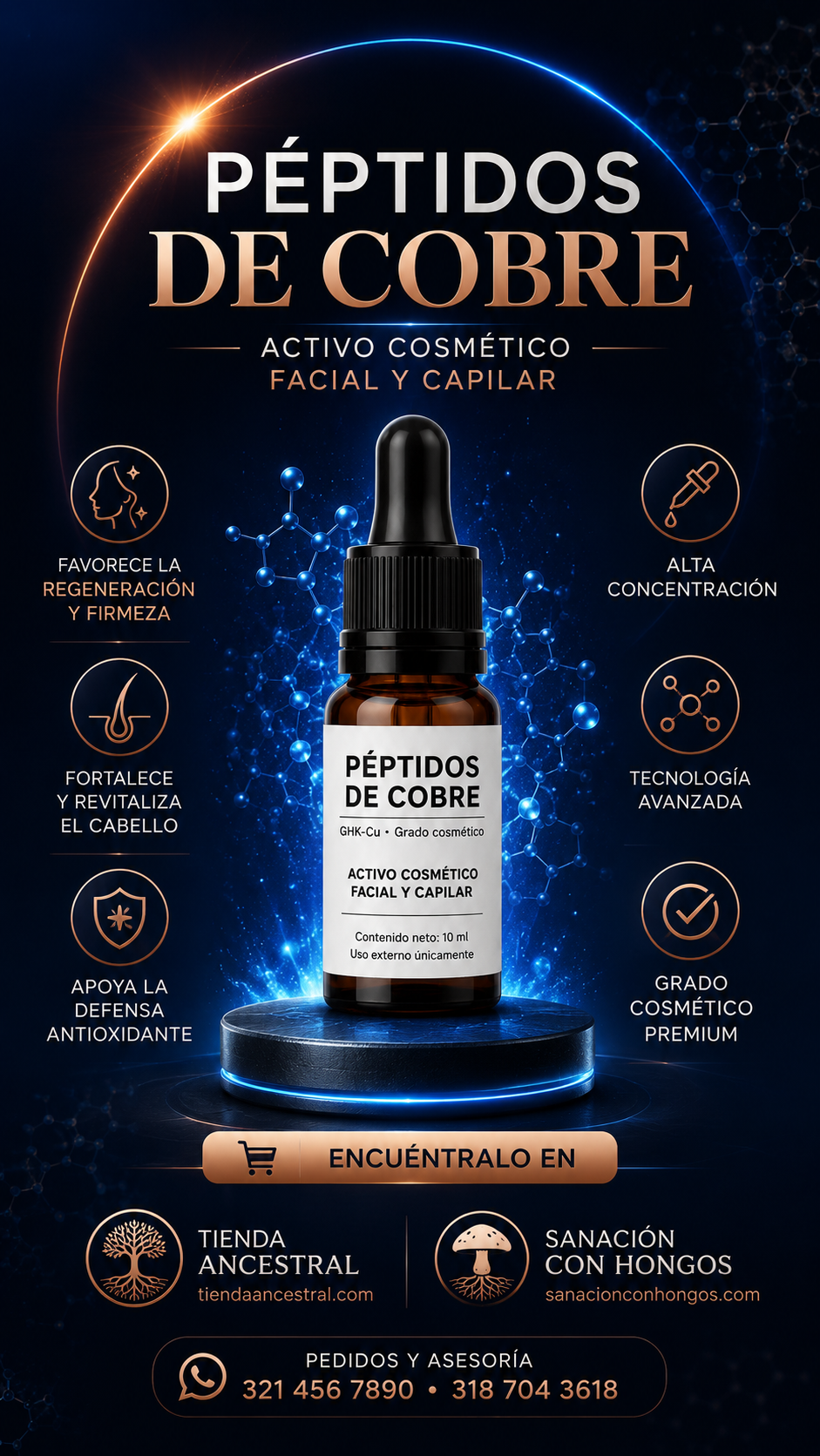 Péptidos de Cobre GHK-Cu – Activo Puro 10ml