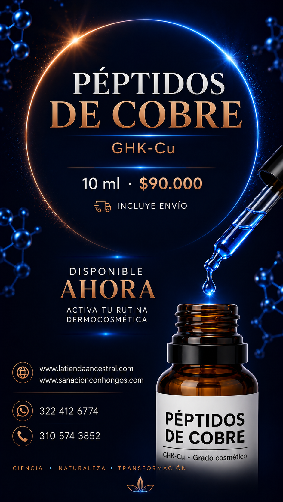 Péptidos de Cobre GHK-Cu – Activo Puro 10ml