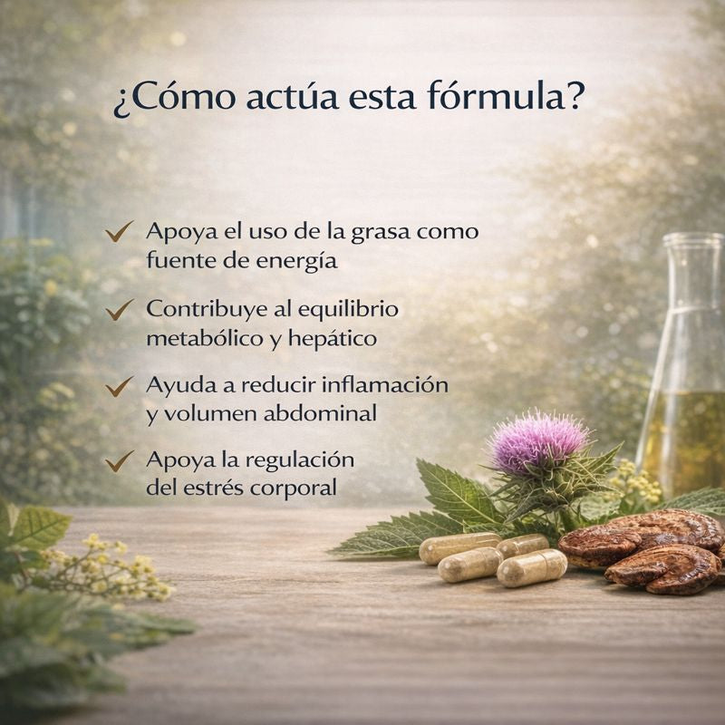 Fórmula Abdomen & Metabolismo 120 Cápsulas + Regalo 50g Leche Dorada con Melena de León