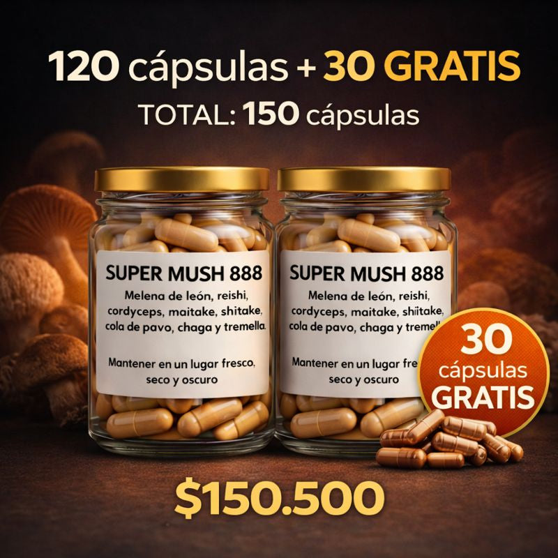 Super Mush 8 Hongos - 60 Cápsulas