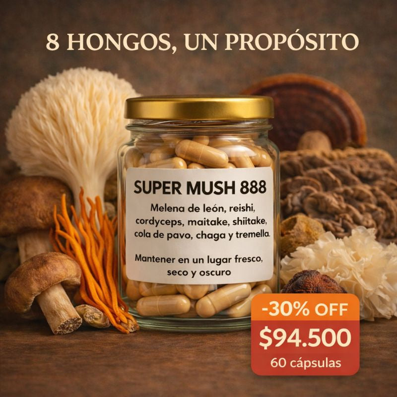 Super Mush 8 Hongos - 60 Cápsulas
