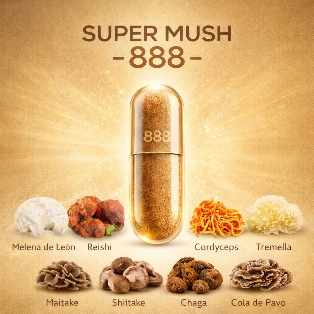 Super Mush 8 Hongos - 120 Cápsulas + 30 de Regalo