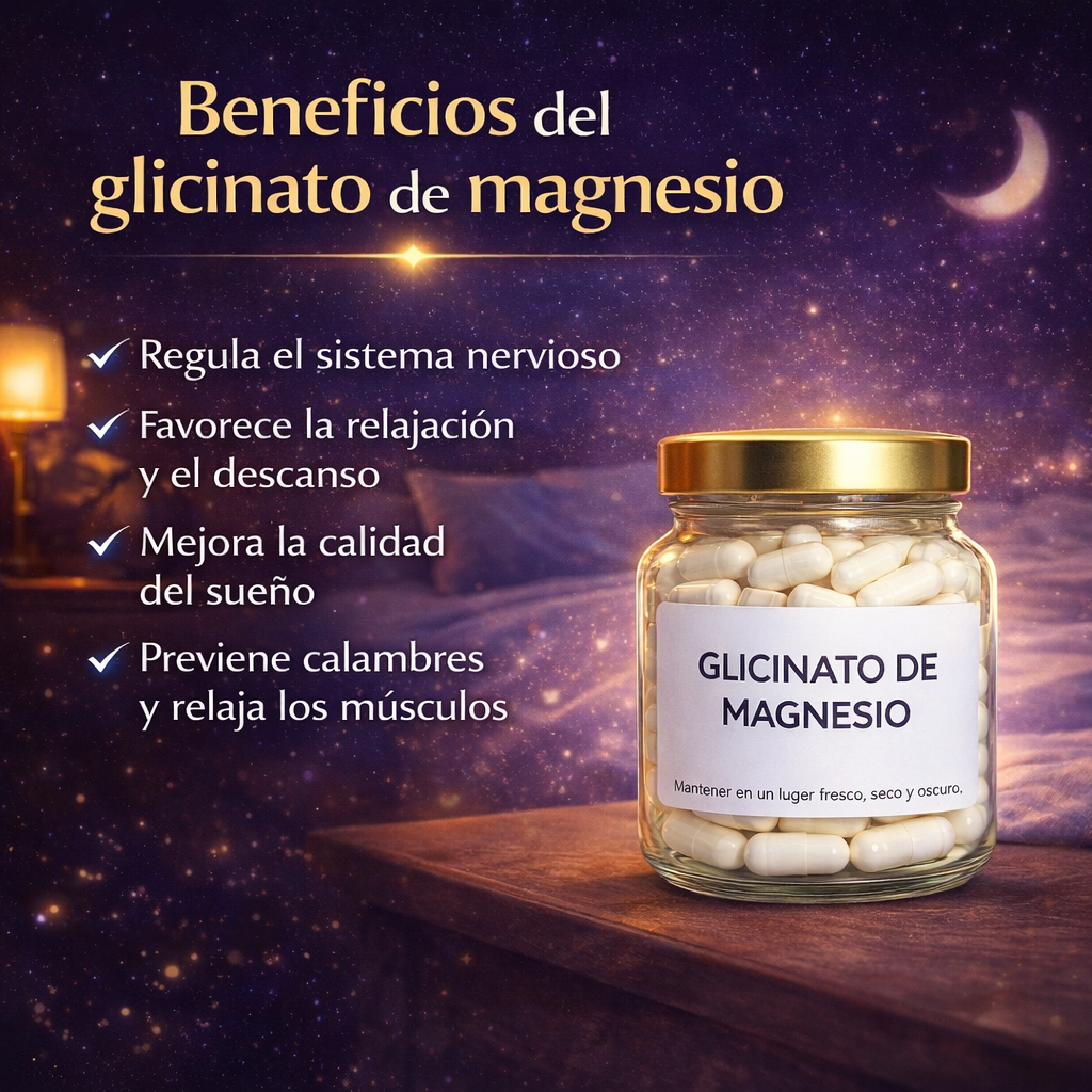 Glicinato de Magnesio - 60 Cápsulas