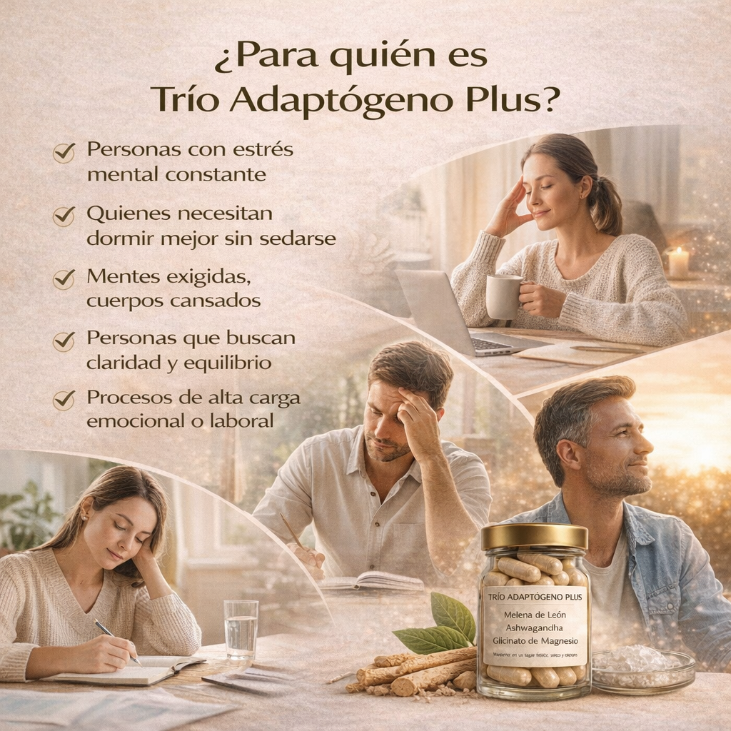 Melena de León, Ashwagandha y Glicinato de Magnesio - 30 Cápsulas