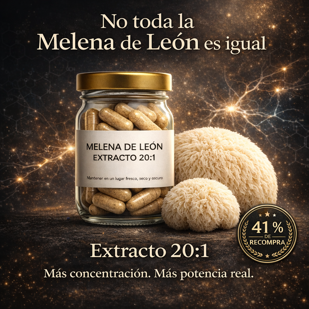 Melena De León extracto 20:1 60 Cápsulas
