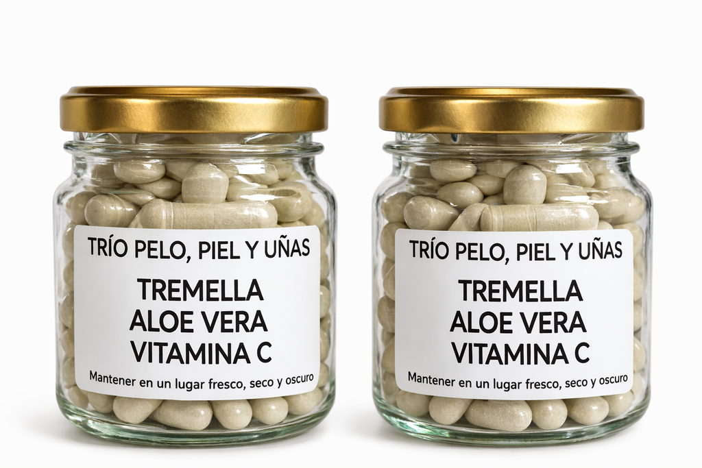 Tremella Aloe Vera y Vitamina C - Pelo, Piel y Uñas - 120 Cápsulas