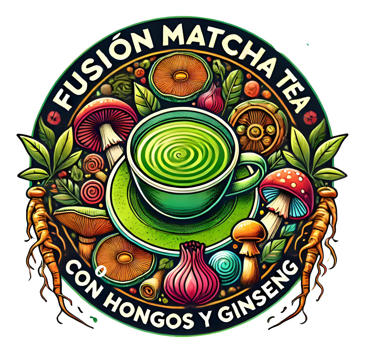 Fusión Matcha con Hongos y Ginseng - Mezcla Energizante Natural