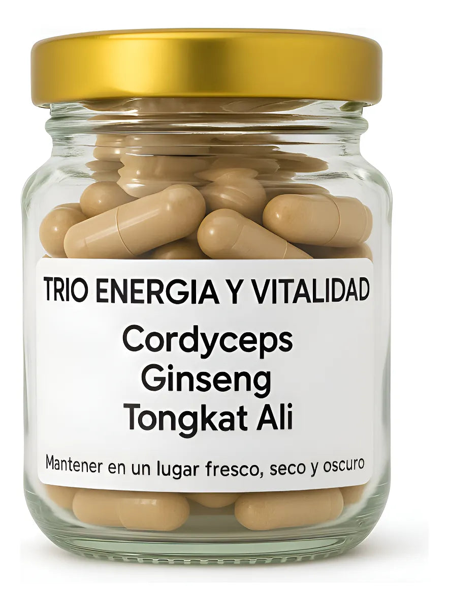 Cordyceps + Ginseng + Tongkat Ali - 60 Cápsulas